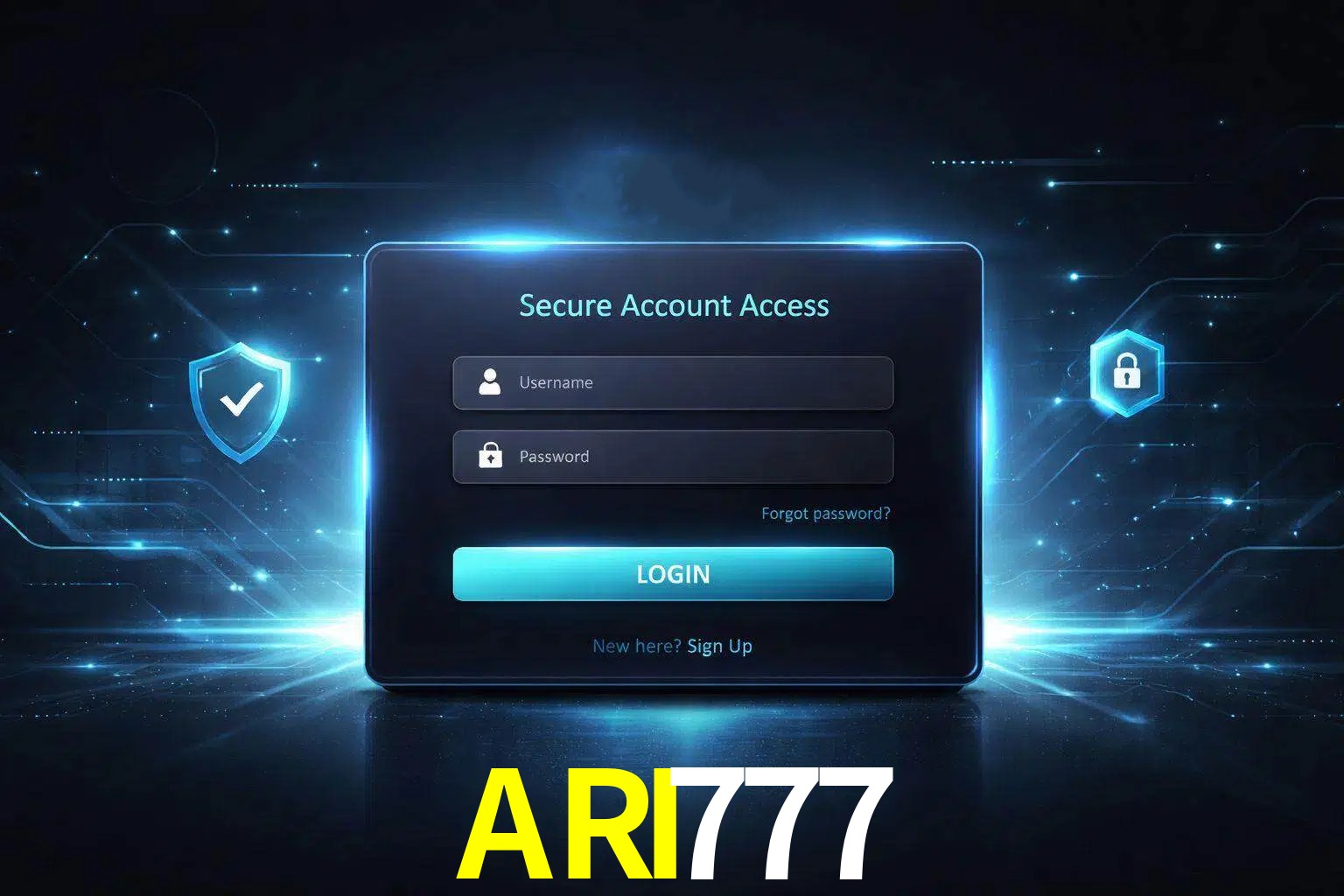 Pantalla de inicio de sesión de cuenta ARI777 para usuarios en México
